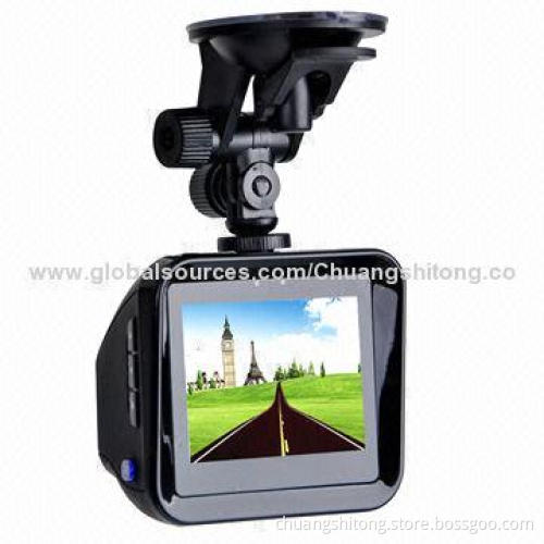 Car Dual-camera Recorder, GPS Optional, 2-channel, 720P Front and Back View